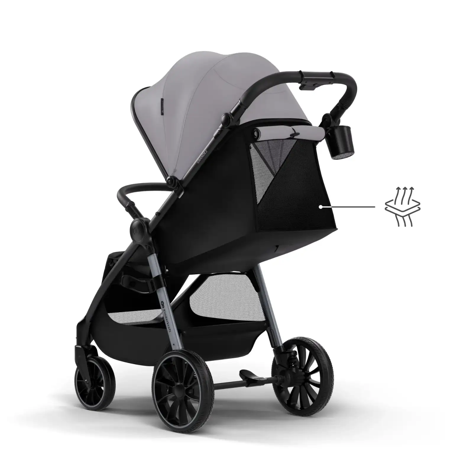 Прогулочная коляска Kinderkraft Grande 2 Grey (KSGRAN02GRY0000)
