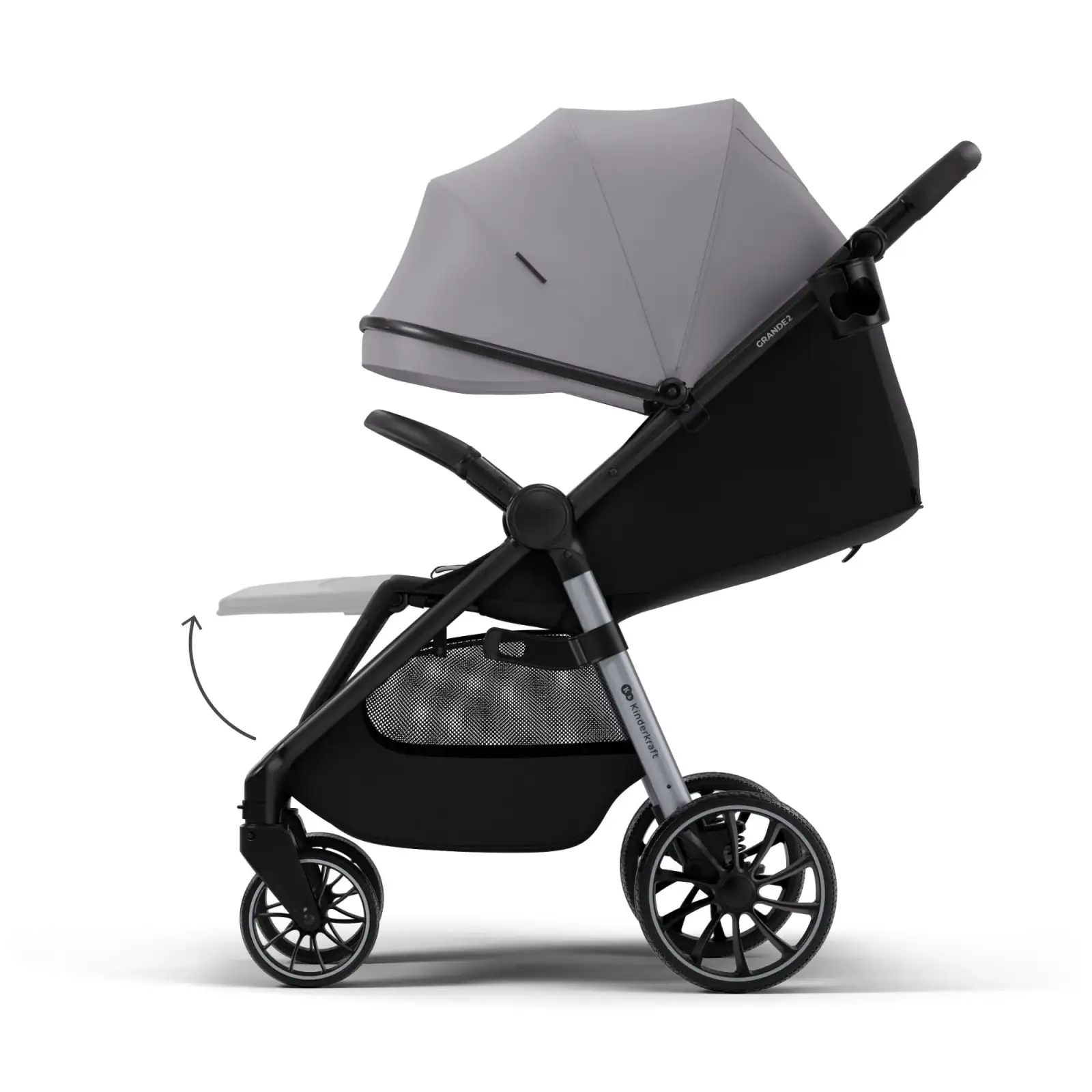 Прогулочная коляска Kinderkraft Grande 2 Grey (KSGRAN02GRY0000)