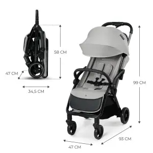Прогулянкова коляска Kinderkraft Apino Dove Grey (KSAPIN00GRY0000)
