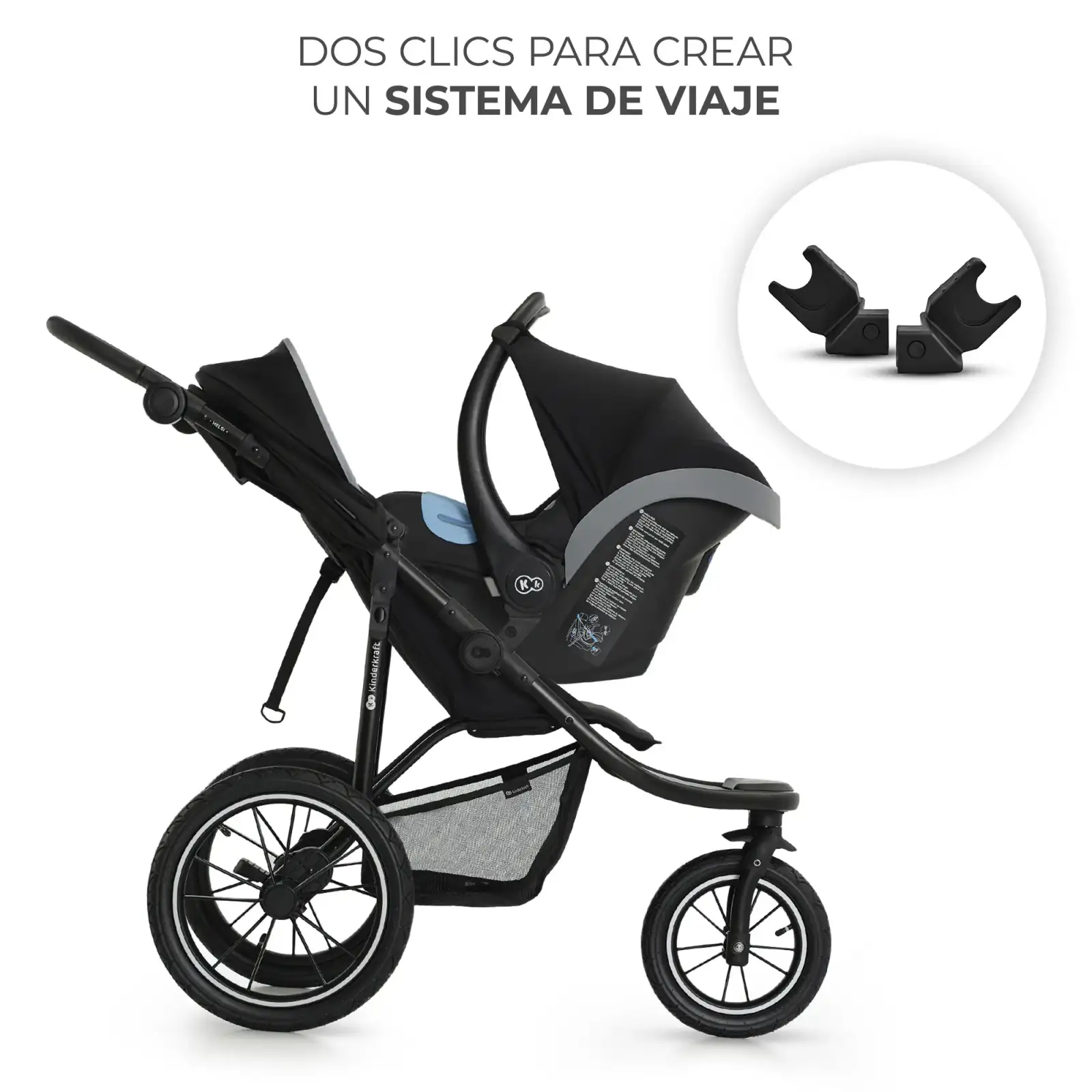Прогулочная коляска Kinderkraft Helsi 2 Black (KSHELS02BLK0000) UA