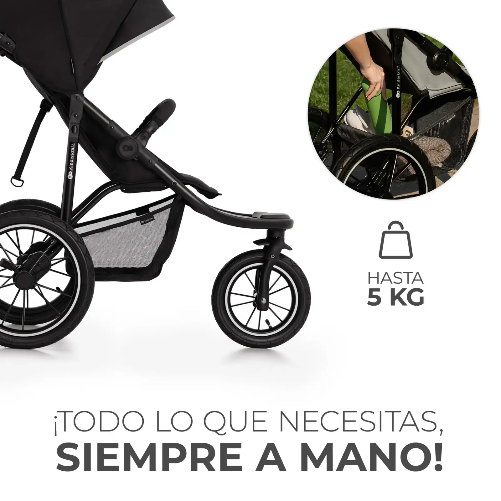 Прогулочная коляска Kinderkraft Helsi 2 Black (KSHELS02BLK0000) UA