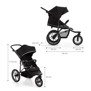 Прогулочная коляска Kinderkraft Helsi 2 Black (KSHELS02BLK0000) UA