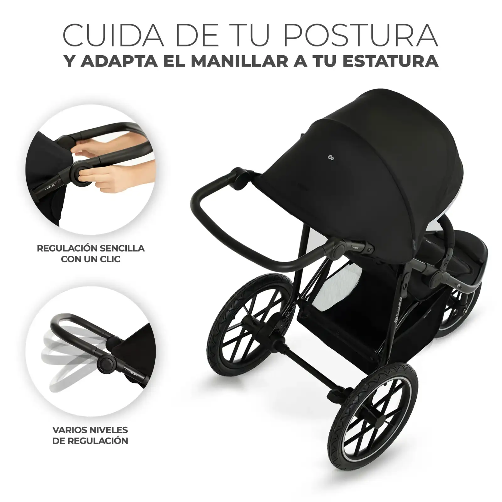 Прогулочная коляска Kinderkraft Helsi 2 Black (KSHELS02BLK0000) UA