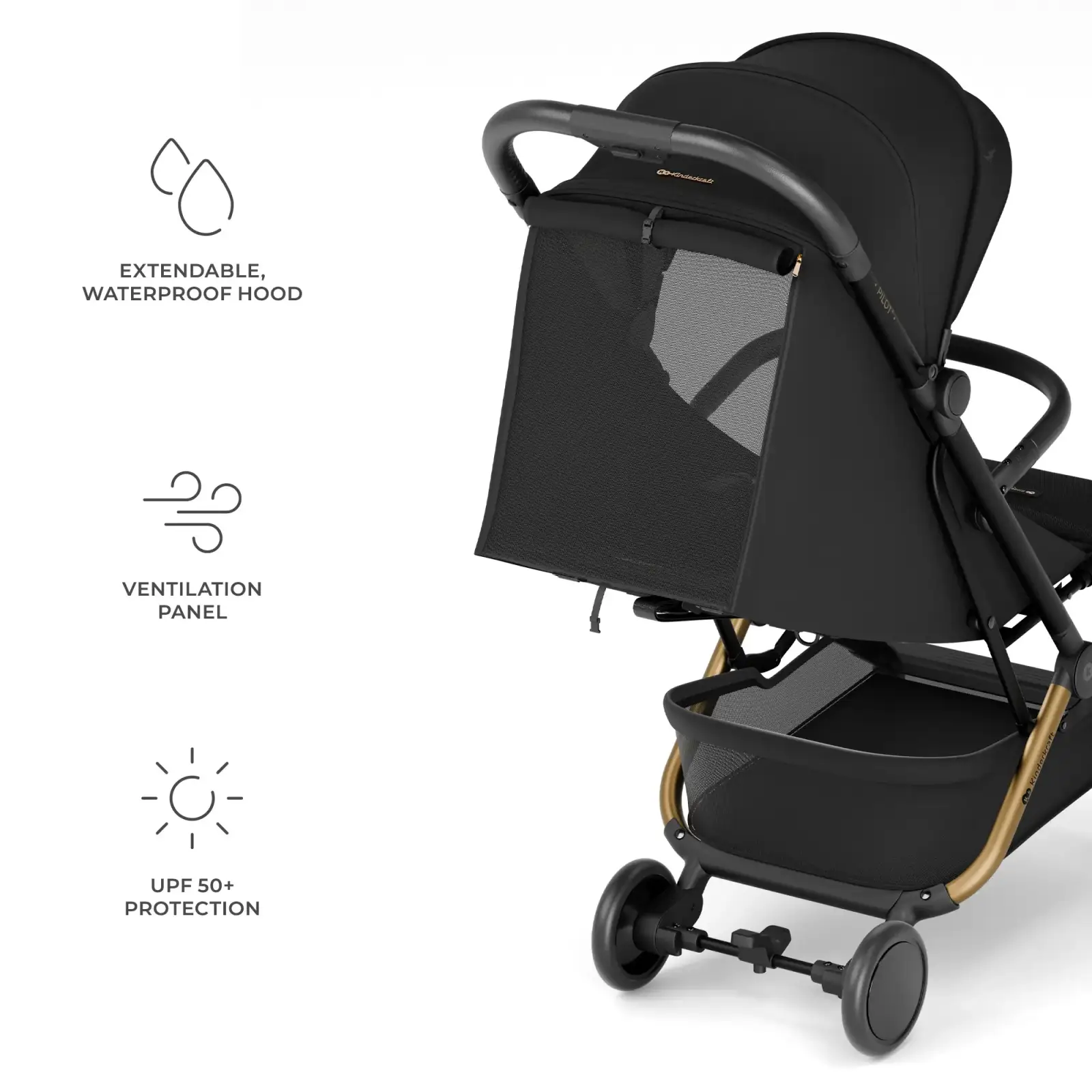 Прогулочная коляска Kinderkraft Pilot 2 Midnight Black (KSPILO02BLK0000) UA