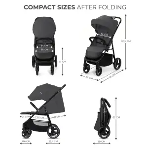 Прогулянкова коляска Kinderkraft Trig 3 Granite Grey (KSTRIG03GRY0000)