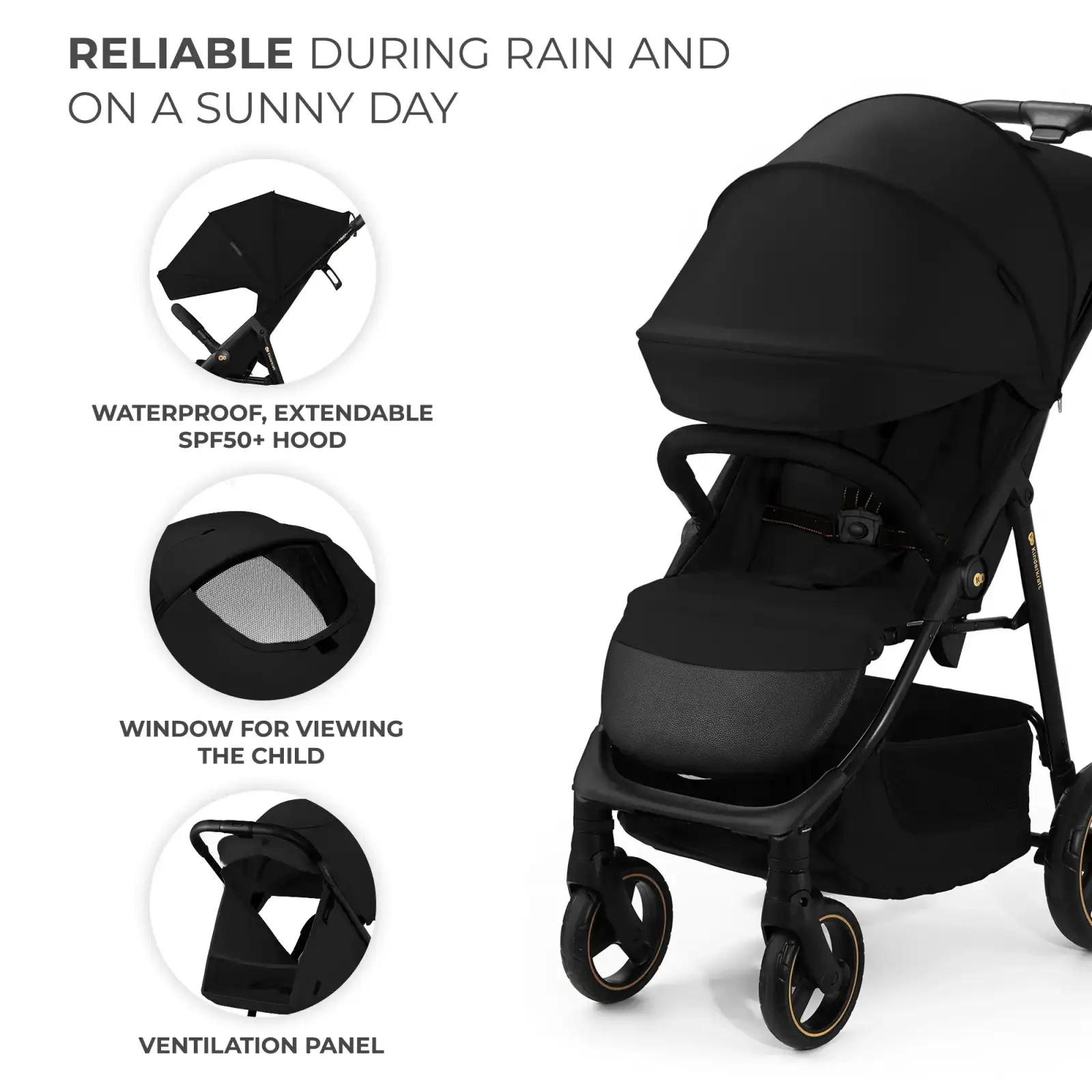 Прогулочная коляска Kinderkraft Trig 3 Onyx Black (KSTRIG03BLK0000)