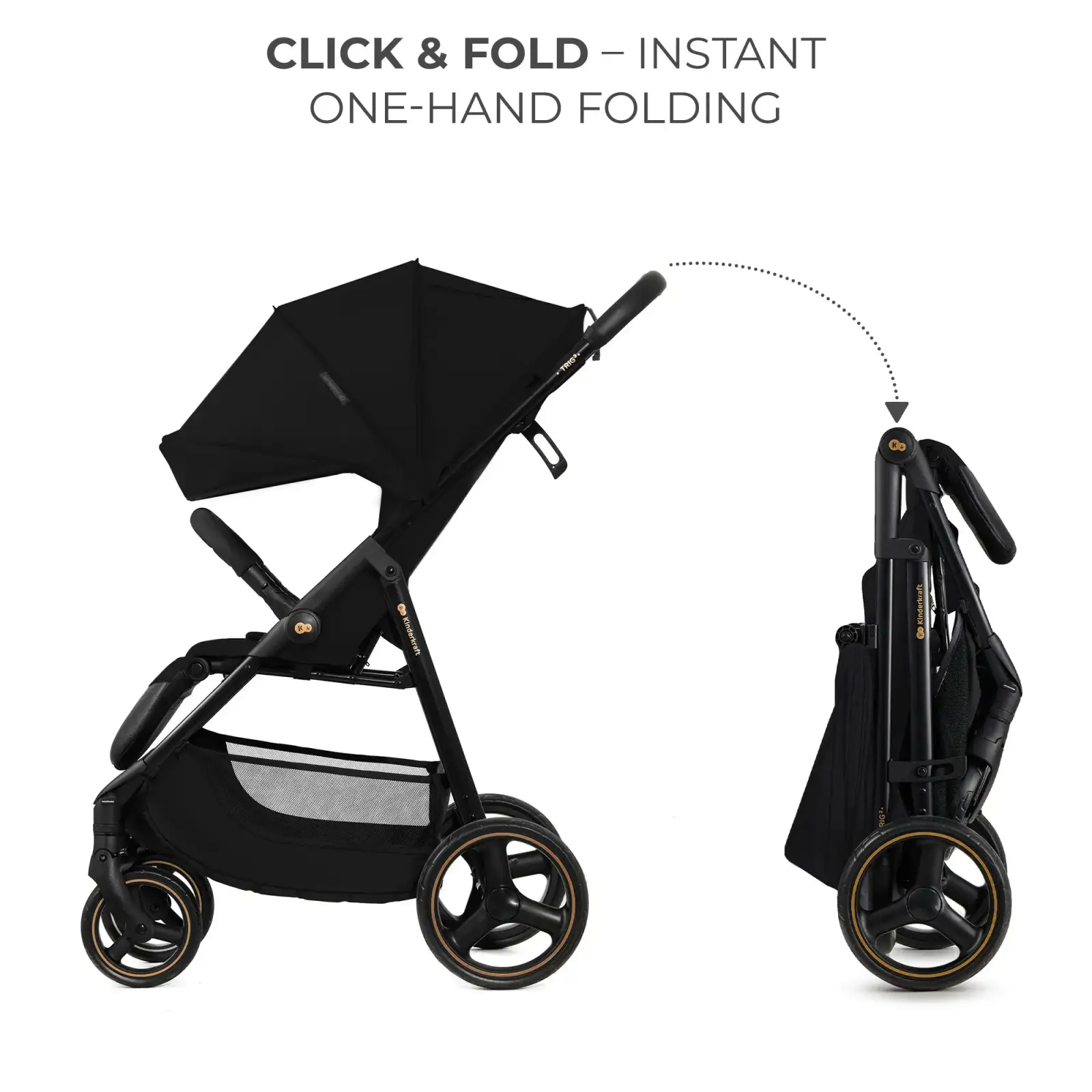 Прогулочная коляска Kinderkraft Trig 3 Onyx Black (KSTRIG03BLK0000)