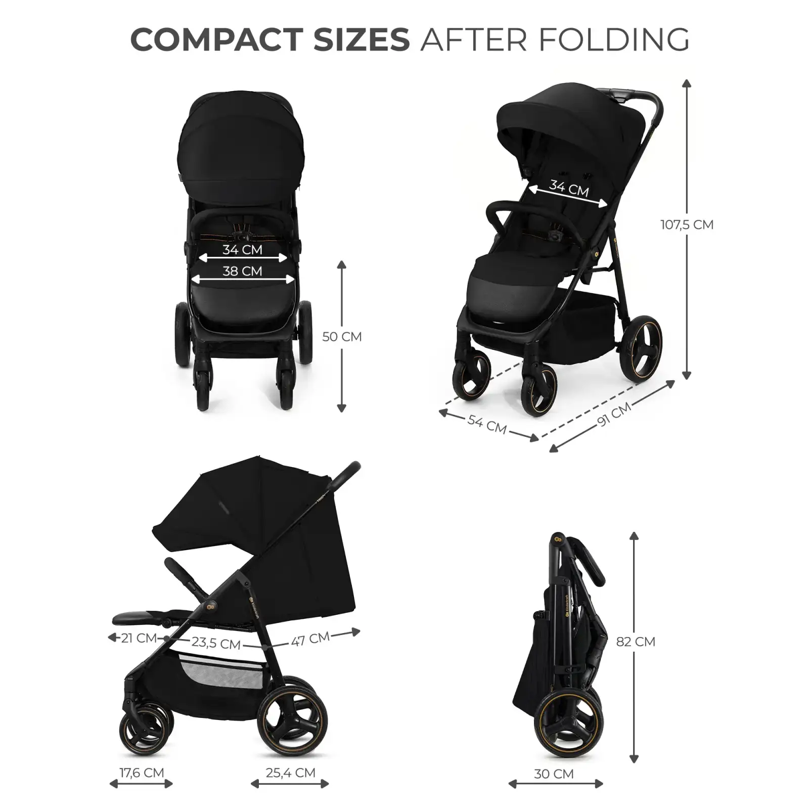 Прогулочная коляска Kinderkraft Trig 3 Onyx Black (KSTRIG03BLK0000)