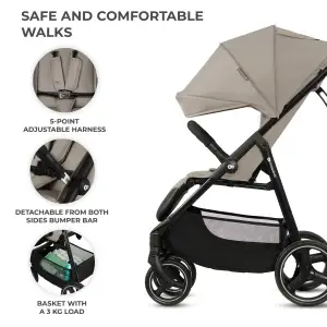 Прогулочная коляска Kinderkraft Trig 3 Stone Beige (KSTRIG03BEG0000)