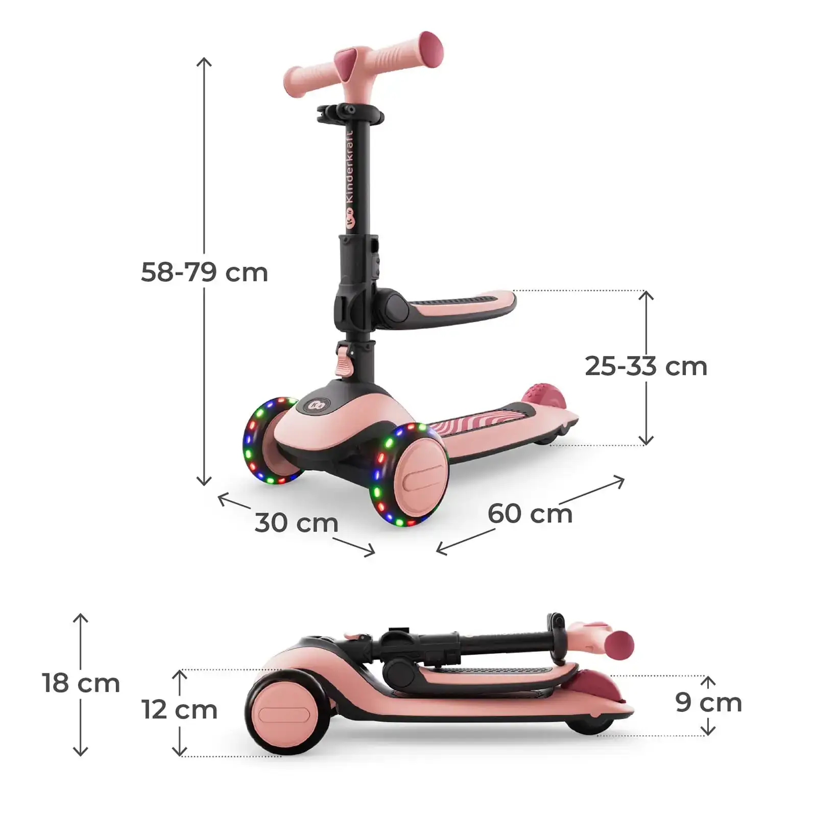 Самокат Kinderkraft Halley 2 Rose Pink (KRHALL02PNK0000)