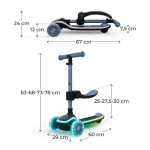 Самокат 2-в-1 Kinderkraft Raket Up Blue (KRRAUP00BLU0000)