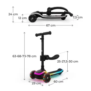 Самокат 2-в-1 Kinderkraft Raket Up Black (KRRAUP00BLK0000)
