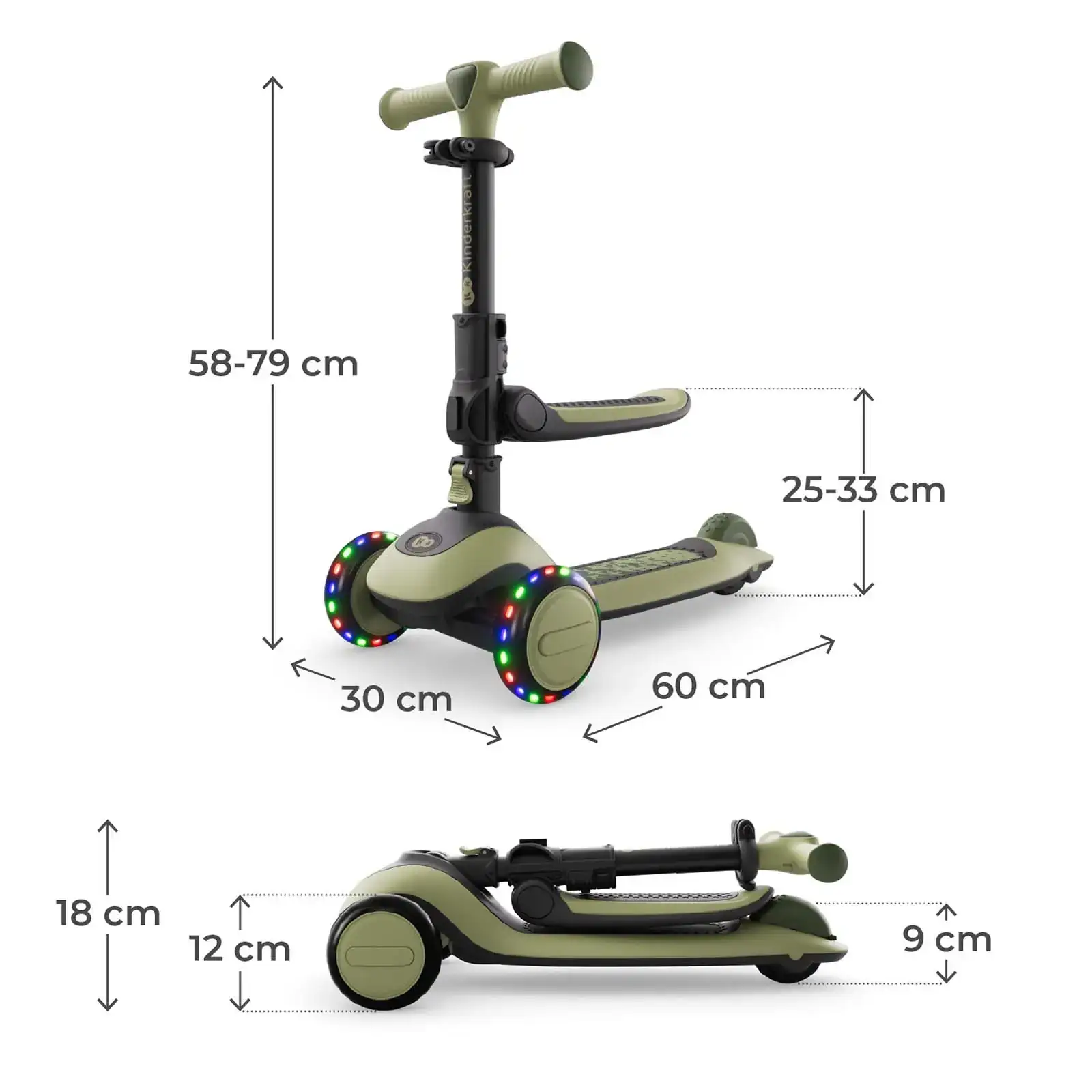 Самокат Kinderkraft Halley 2 Grassland Green (KRHALL02GRE0000) UA