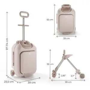 Детский чемодан-каталка Kinderkraft Cabby Gold (KACABB00GLD0000)