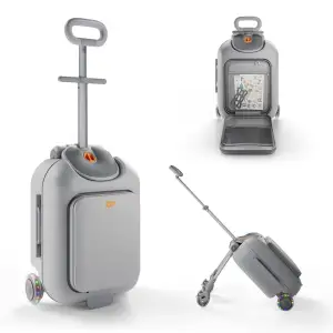 Дитячий чемодан-каталка Kinderkraft Cabby Grey (KACABB00GRY0000)