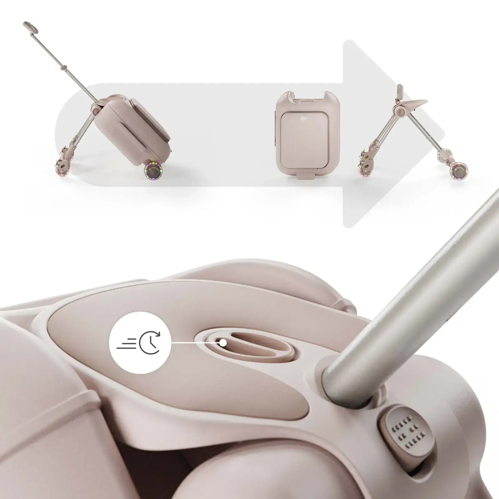 Детский чемодан-каталка Kinderkraft Cabby Gold (KACABB00GLD0000)