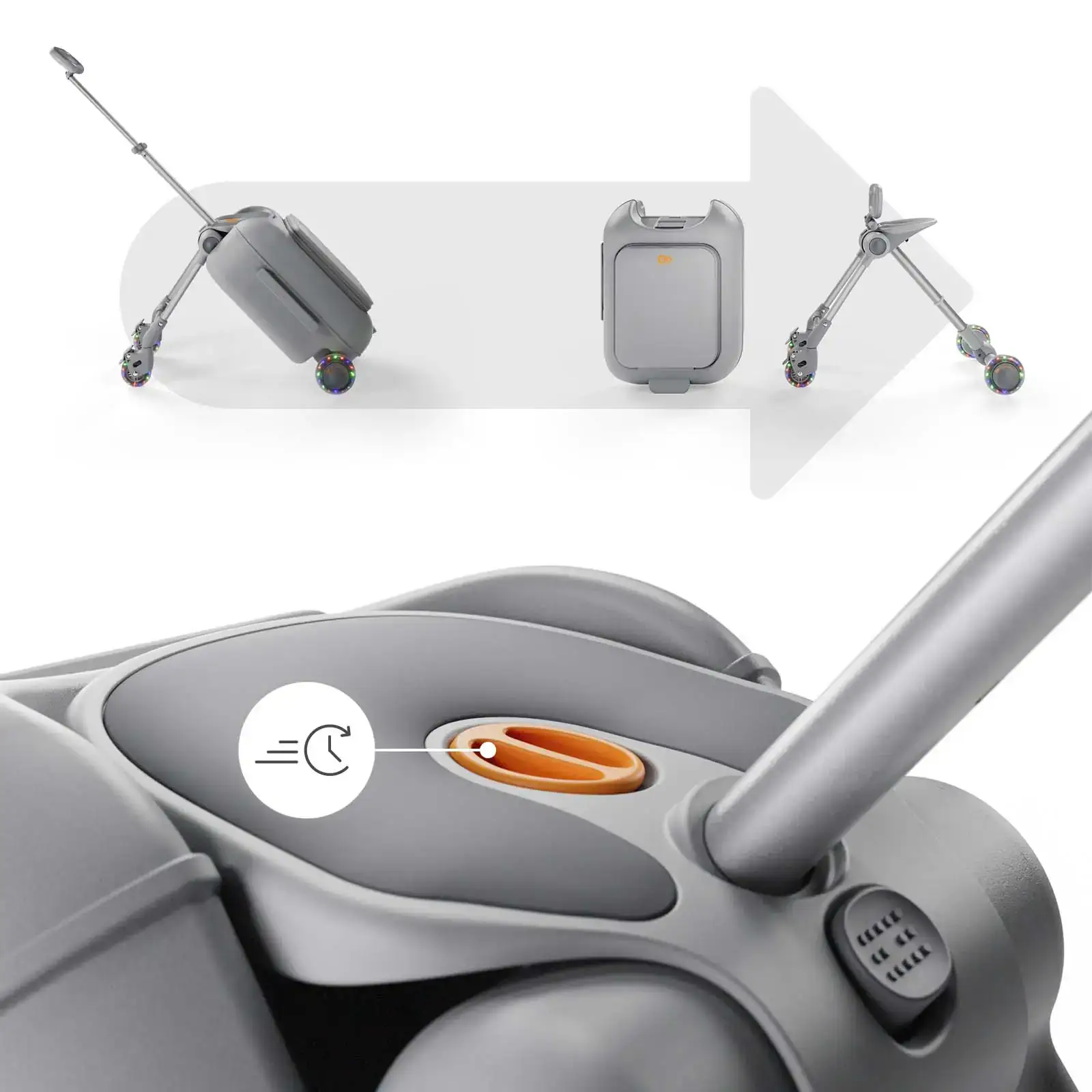 Детский чемодан-каталка Kinderkraft Cabby Grey (KACABB00GRY0000)
