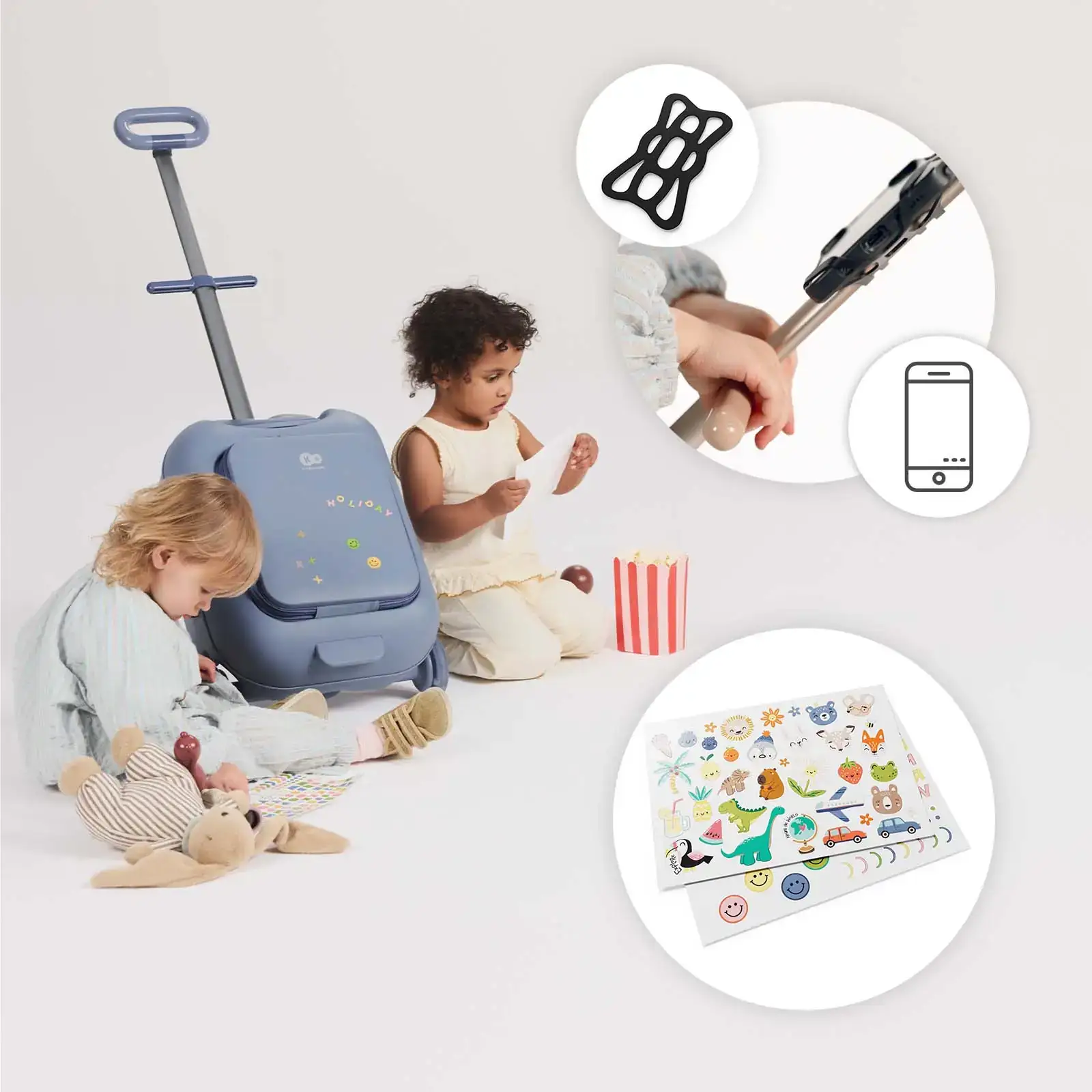 Детский чемодан-каталка Kinderkraft Cabby Gold (KACABB00GLD0000)