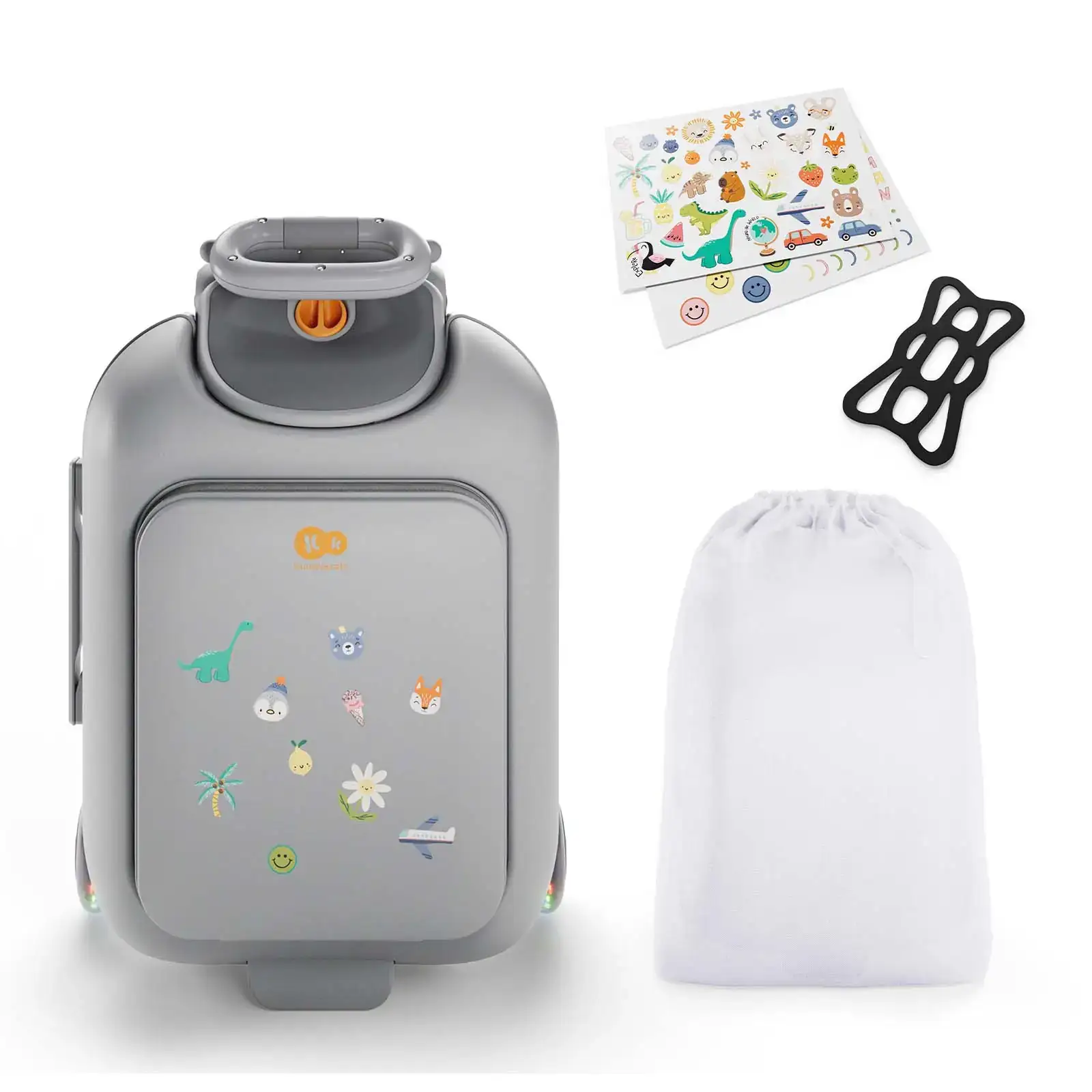 Детский чемодан-каталка Kinderkraft Cabby Grey (KACABB00GRY0000)