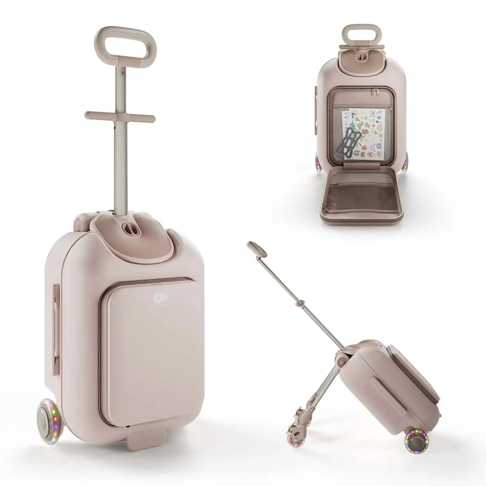 Детский чемодан-каталка Kinderkraft Cabby Gold (KACABB00GLD0000)