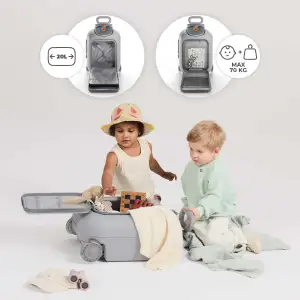 Детский чемодан-каталка Kinderkraft Cabby Grey (KACABB00GRY0000)