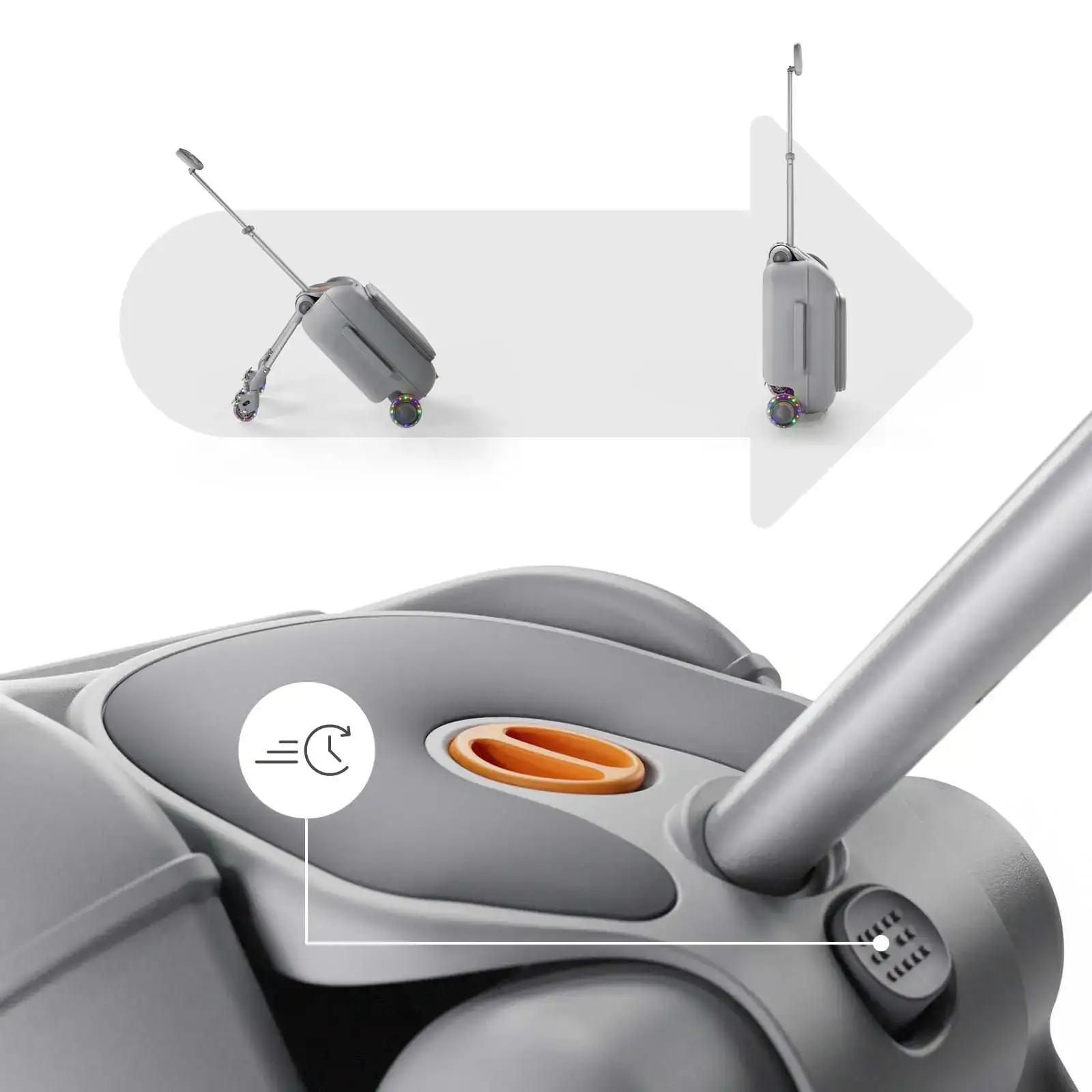 Детский чемодан-каталка Kinderkraft Cabby Grey (KACABB00GRY0000)