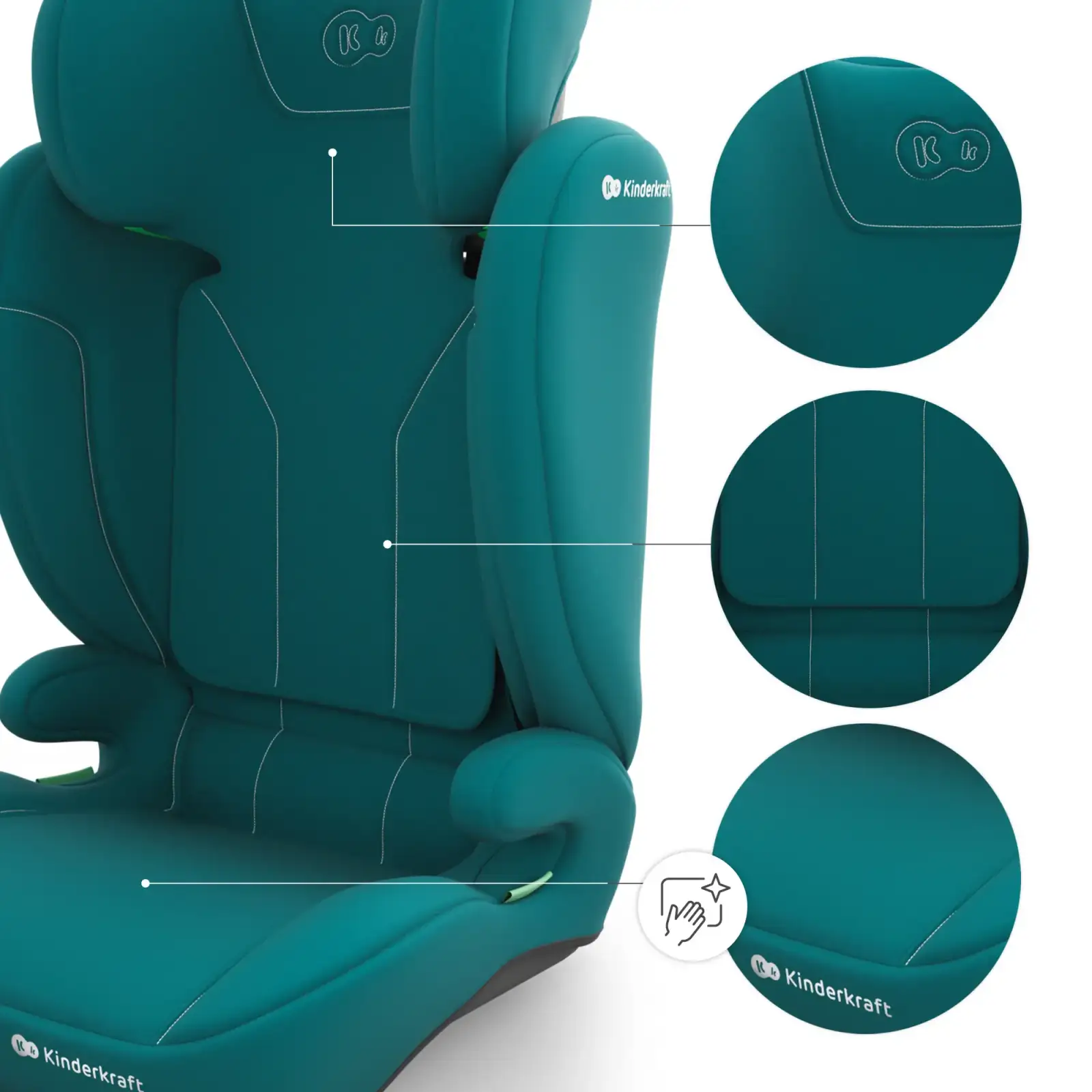 Автокрісло Kinderkraft i-Spark 2 Plus i-Size Green (KCISPA02GREPL00)
