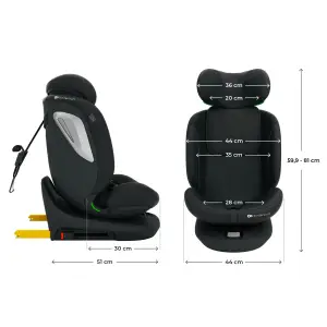 Автокресло Kinderkraft i-Grow 2 Plus i-Size Black (KCIGRO02BLKPL00)