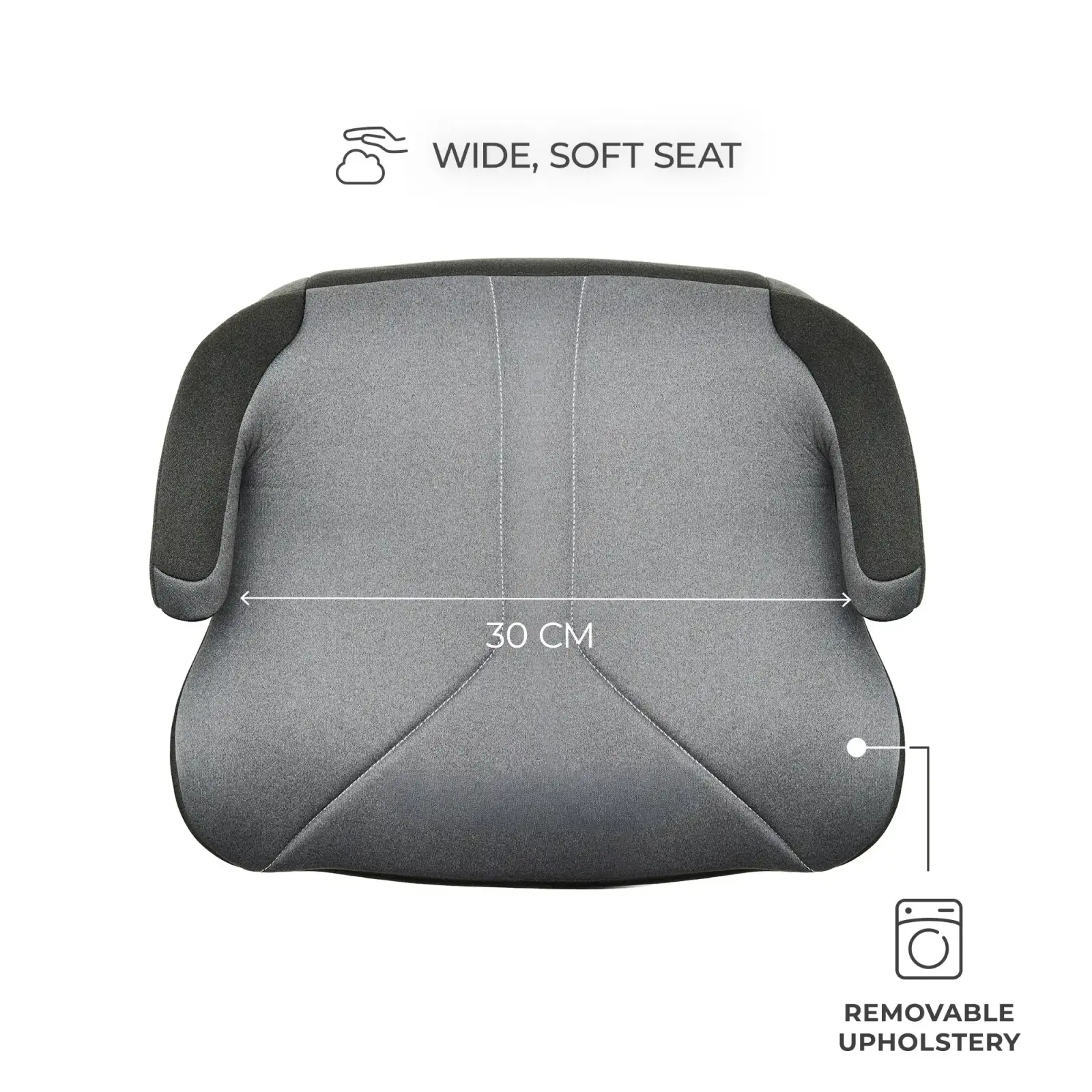 Автокрісло-бустер Kinderkraft i-Boost 2 Grey (KCIBOO02GRY0000)