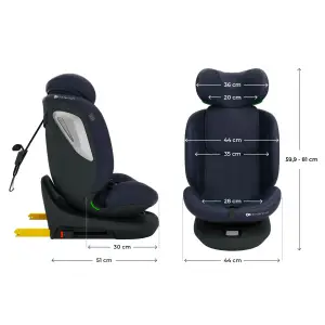 Автокресло Kinderkraft i-Grow 2 Plus i-Size Navy (KCIGRO02NAVPL00)