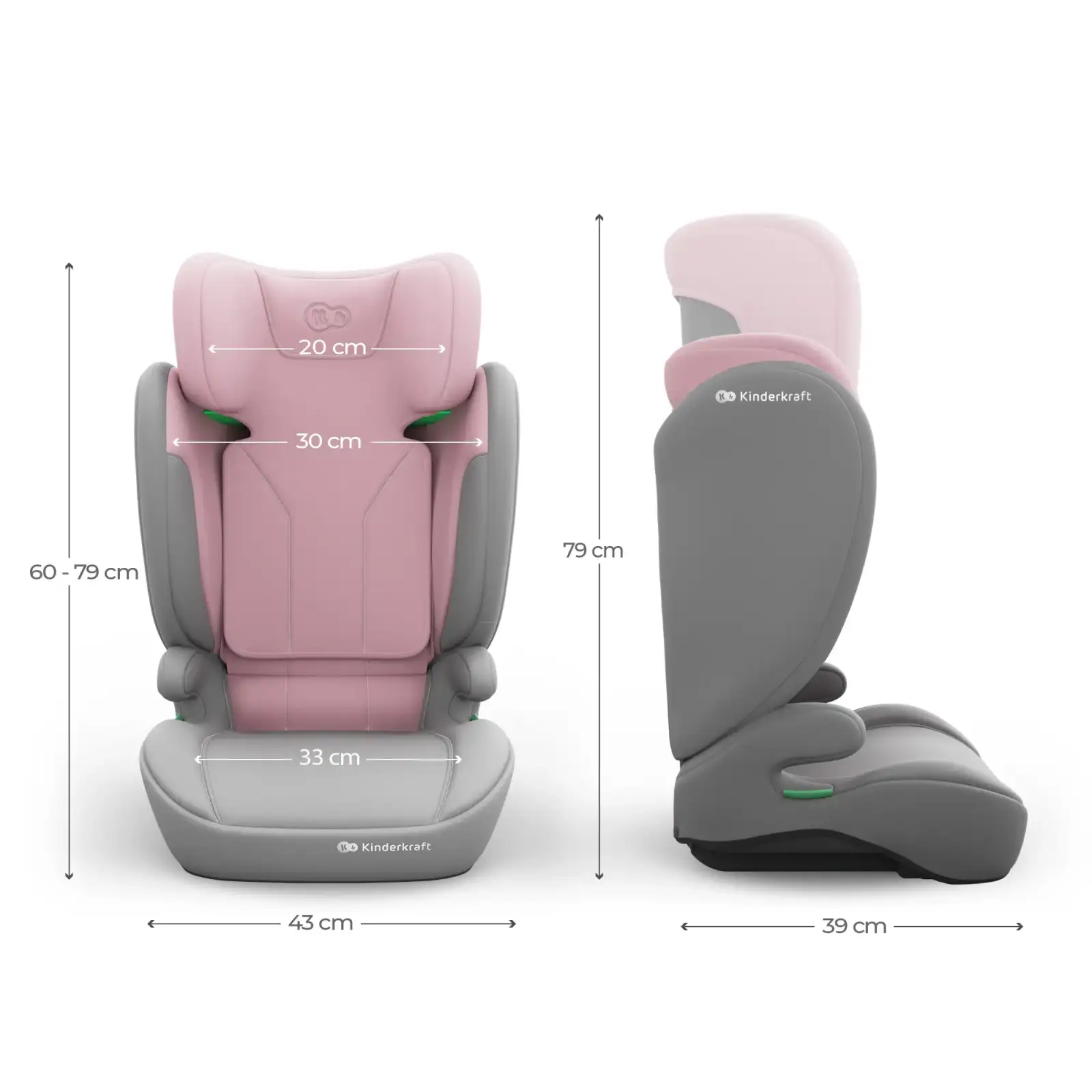 Автокресло Kinderkraft i-Spark 2 Plus i-Size Pink (KCISPA02PNKPL00)
