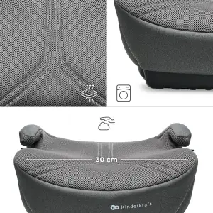 Автокрісло-бустер Kinderkraft i-Boost 2 Pro Gray (KCIBOO02GRYPR00)