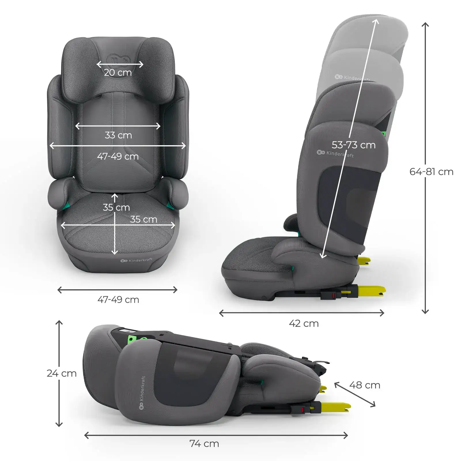 Автокресло Kinderkraft Xpand 2 PRO i-Size Grey (KCXPPR02GRY0000)