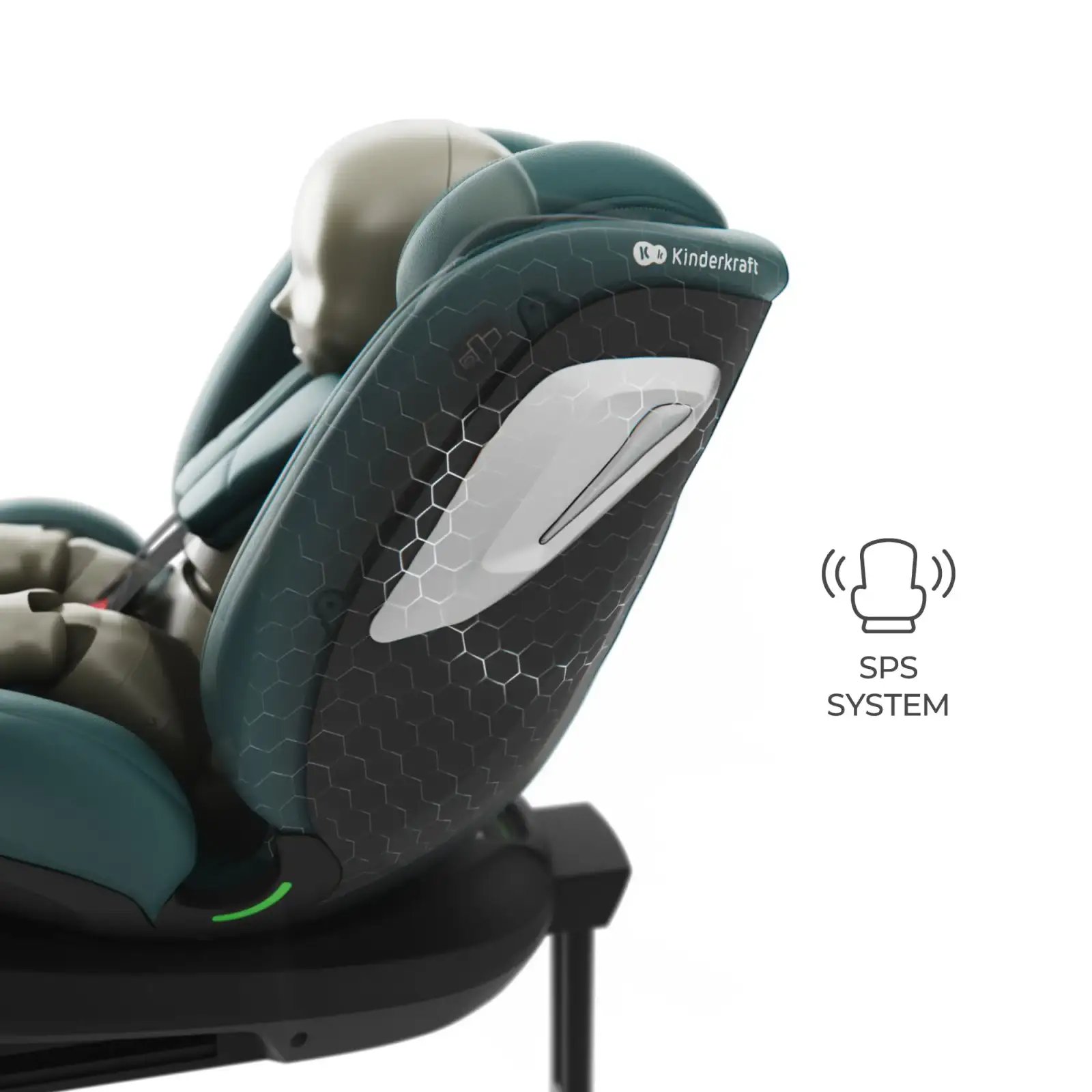 Автокресло Kinderkraft i-Grow 2 Plus i-Size Green (KCIGRO02GREPL00)