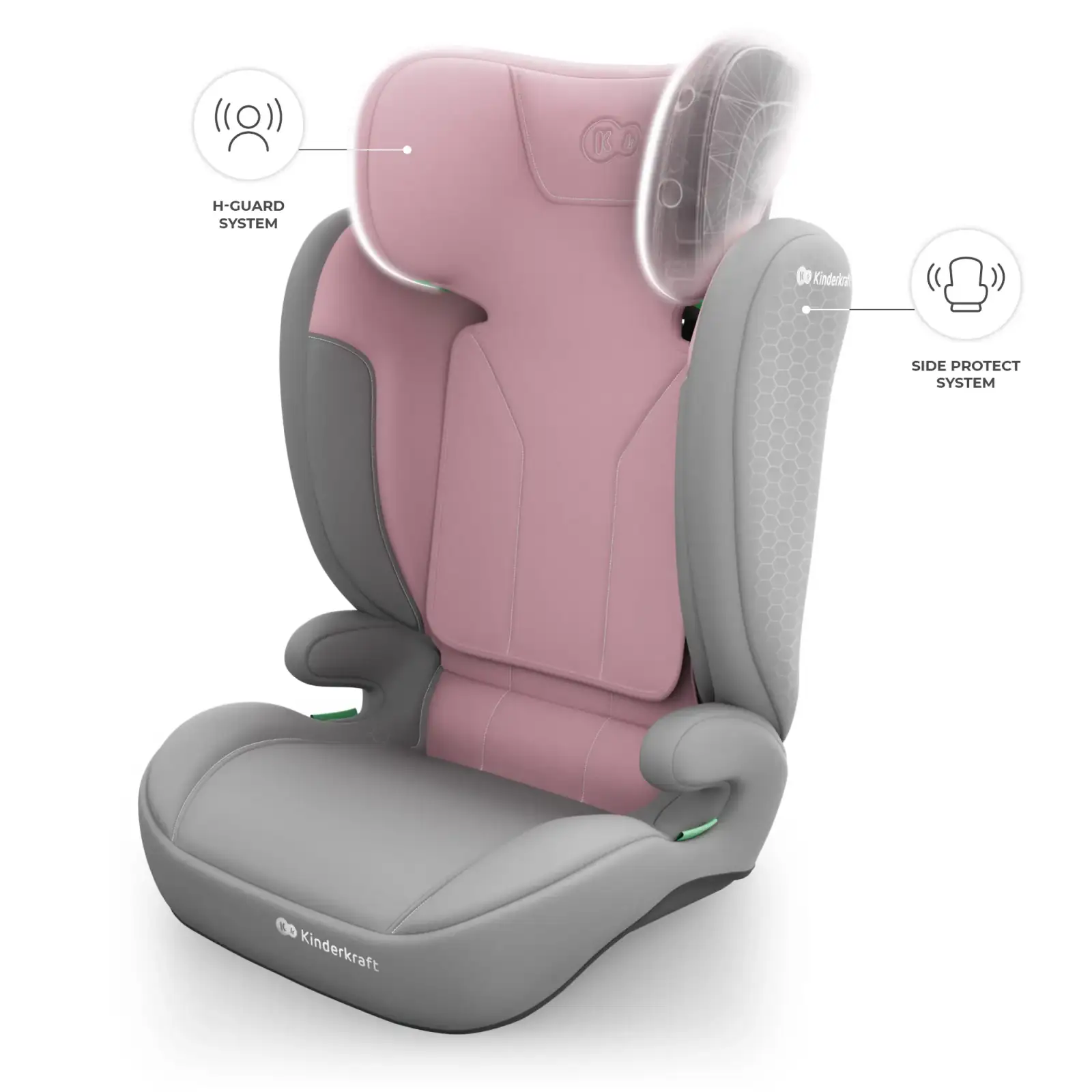 Автокресло Kinderkraft i-Spark 2 Plus i-Size Pink (KCISPA02PNKPL00)