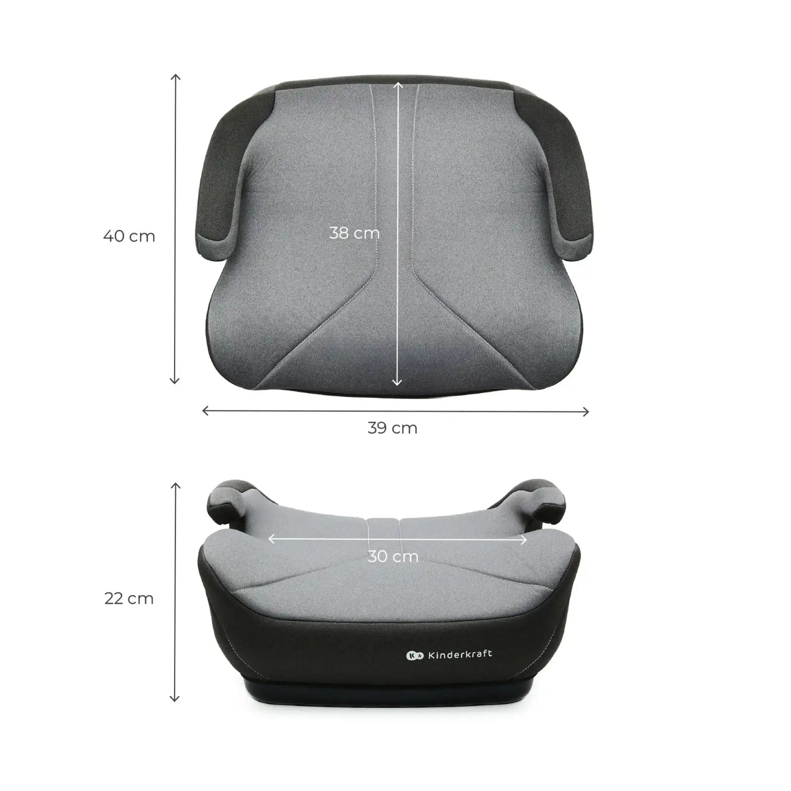 Автокрісло-бустер Kinderkraft i-Boost 2 Grey (KCIBOO02GRY0000)
