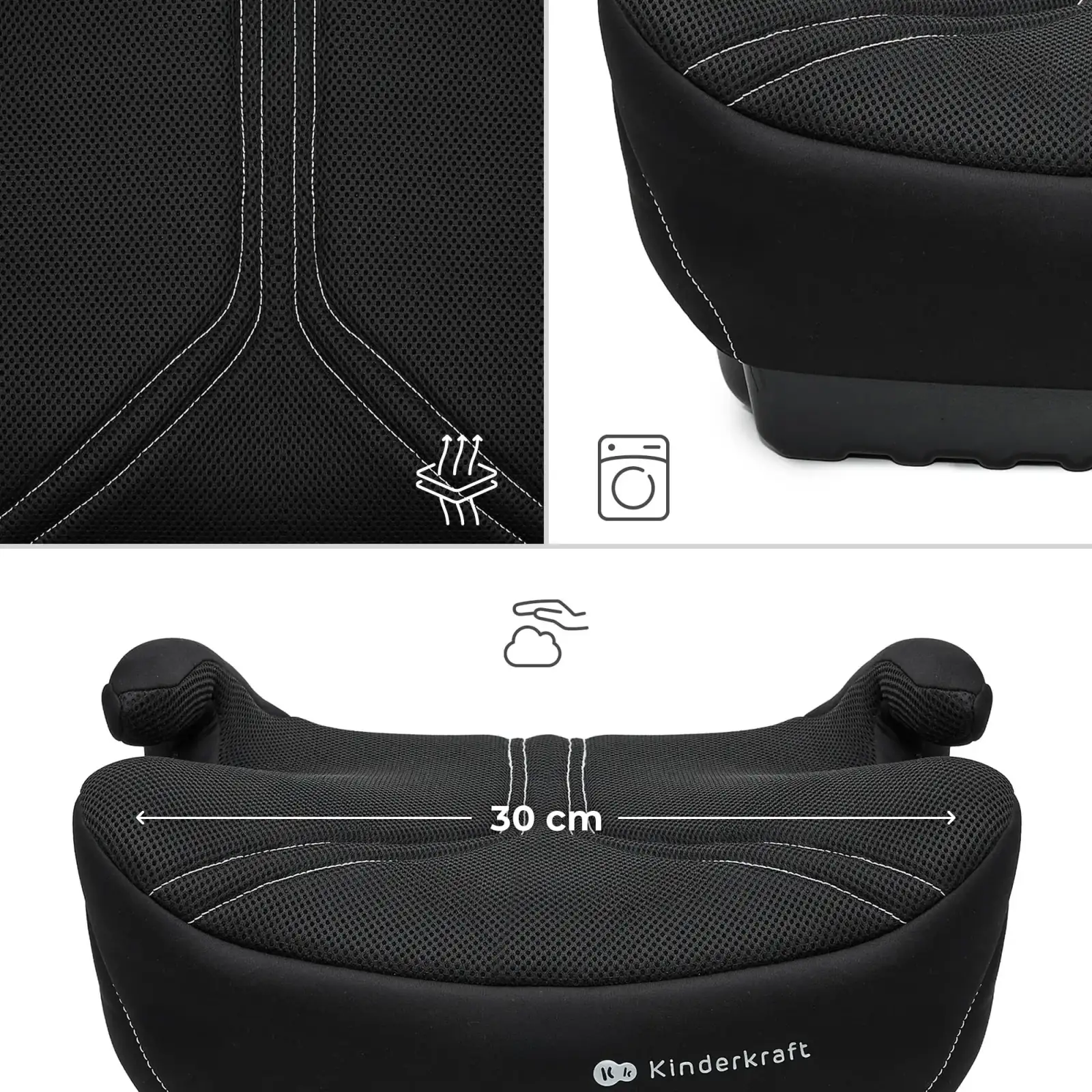 Автокресло-бустер Kinderkraft i-Boost 2 Pro Black (KCIBOO02BLKPR00)
