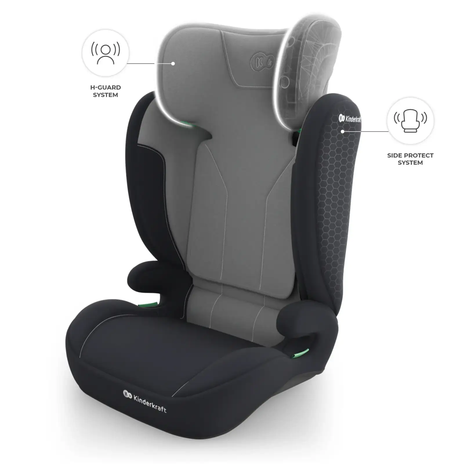 Автокресло Kinderkraft i-Spark 2 Plus i-Size Grey (KCISPA02GRYPL00)