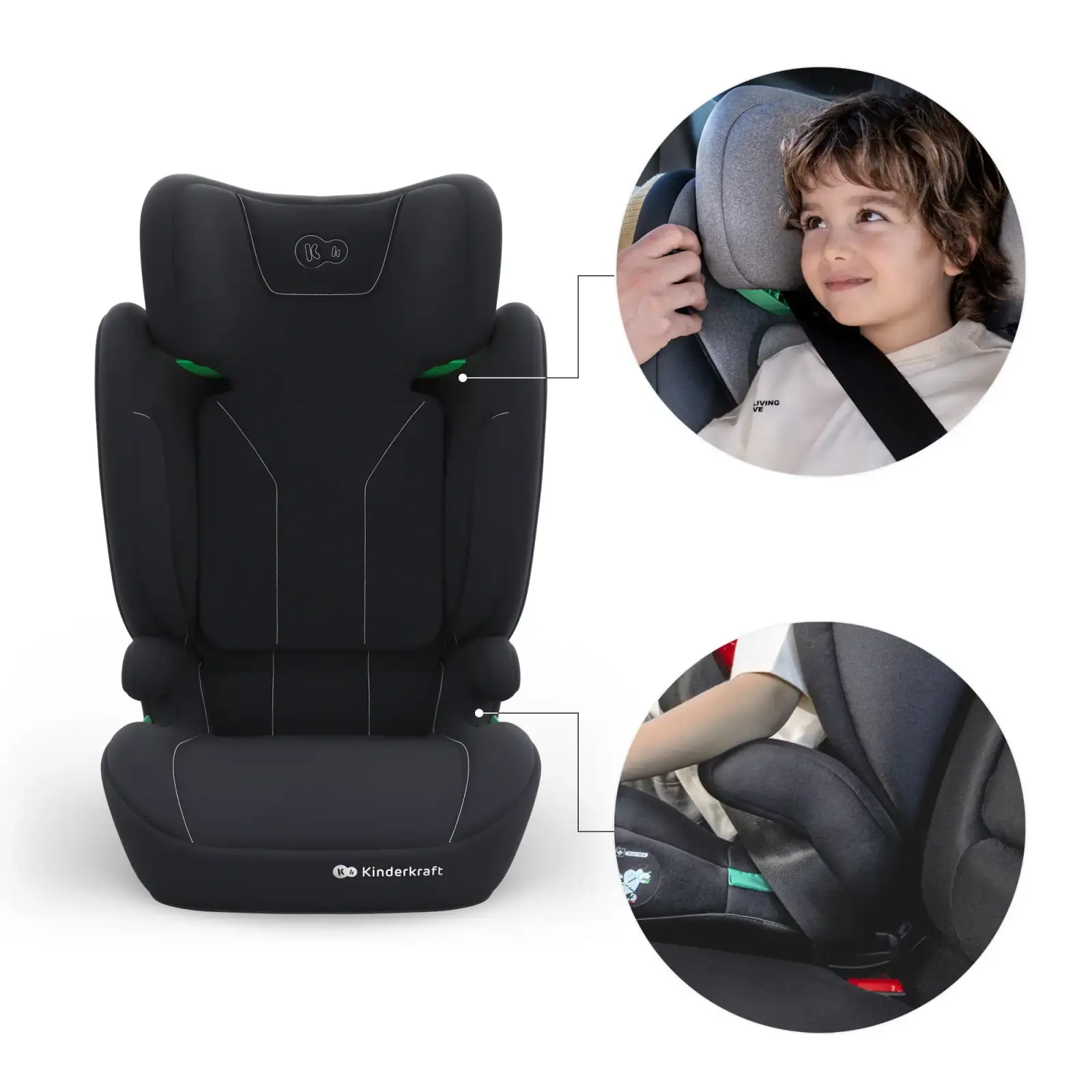 Автокресло Kinderkraft i-Spark 2 Plus i-Size Black (KCISPA02BLKPL00)