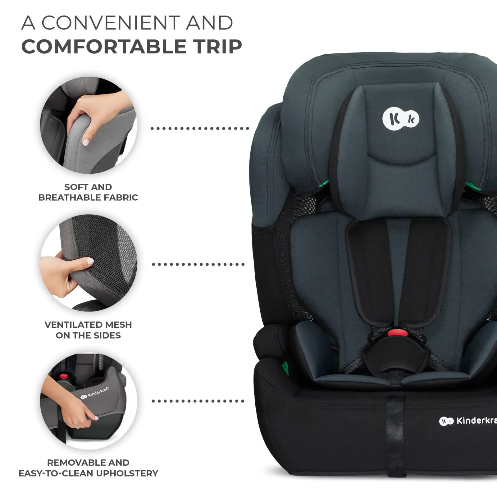 Автокресло Kinderkraft Comfort Up i-Size Black (KCCOUP02BLK0000)