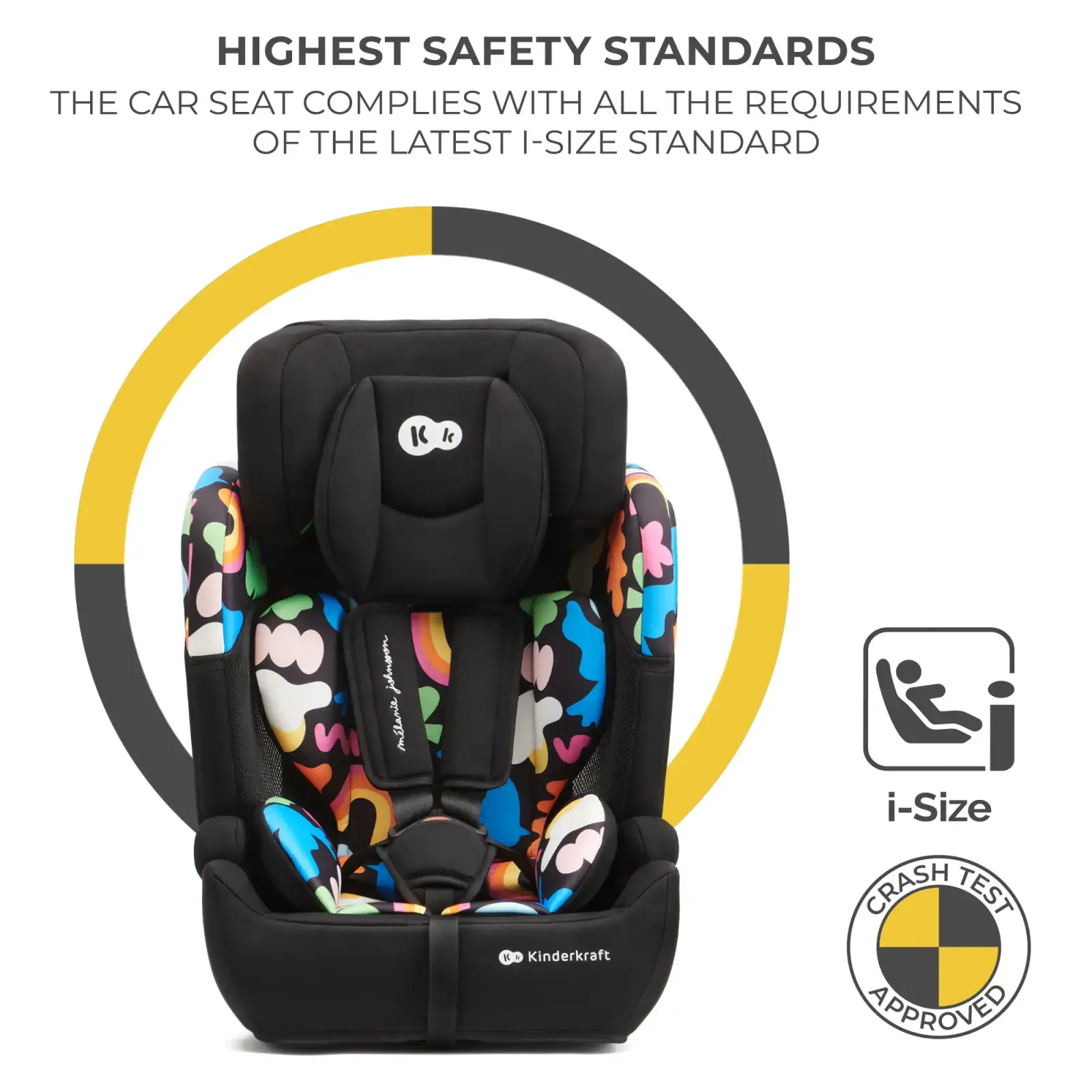Автокресло Kinderkraft Comfort Up i-Size Happy Shapes (KCCOUP02HAP0000)
