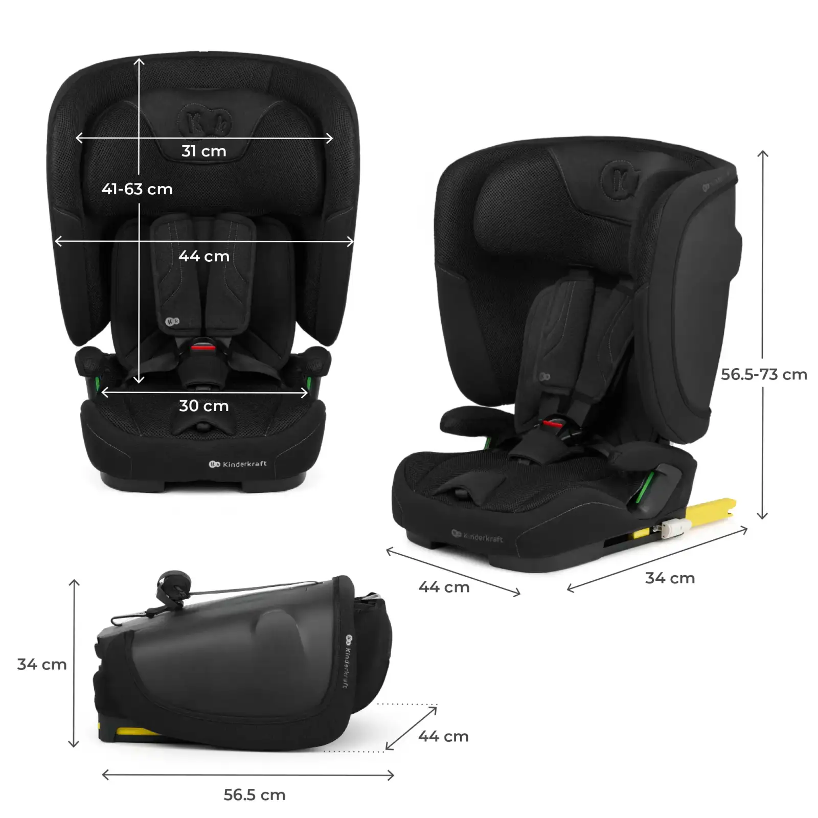 Автокресло Kinderkraft Fix2Go i-Size Black (KCFI2GO0BLK0000)