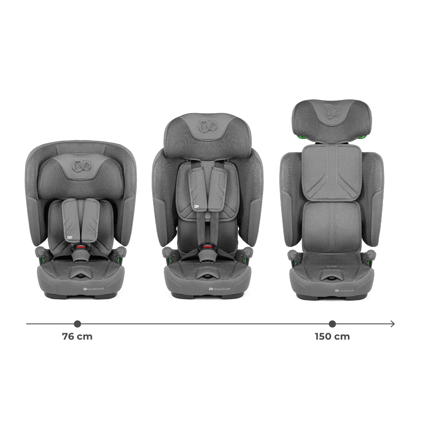 Автокресло Kinderkraft Fix2Go i-Size Grey (KCFI2GO0GRY0000)
