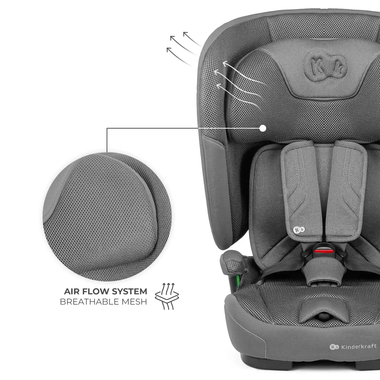 Автокресло Kinderkraft Fix2Go i-Size Grey (KCFI2GO0GRY0000)