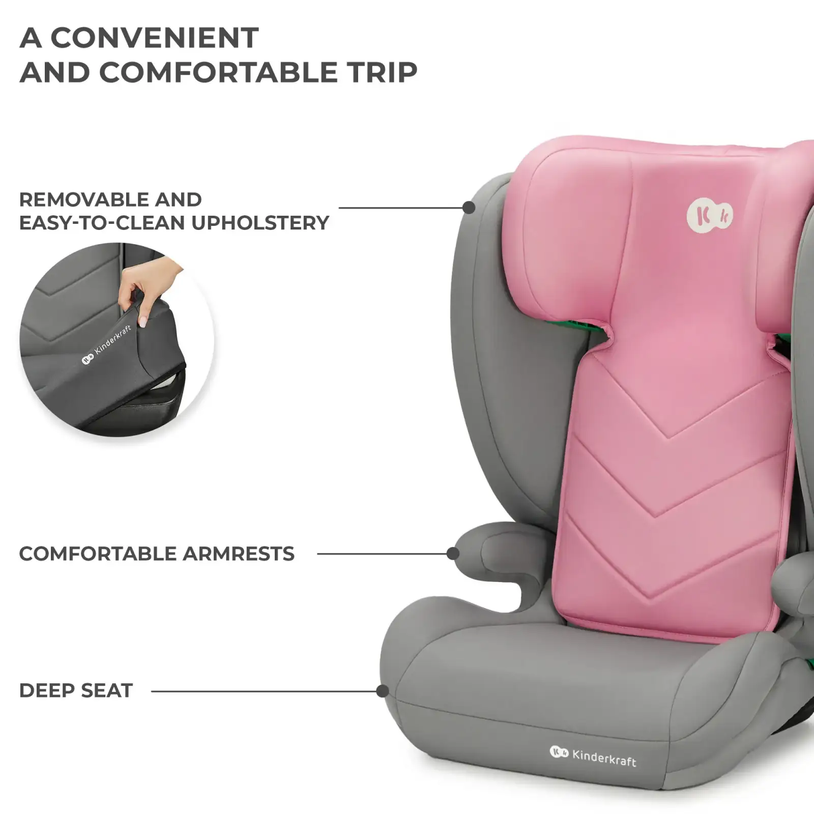 Автокрісло Kinderkraft i-Spark Pink (KCISPA00PNK0000)