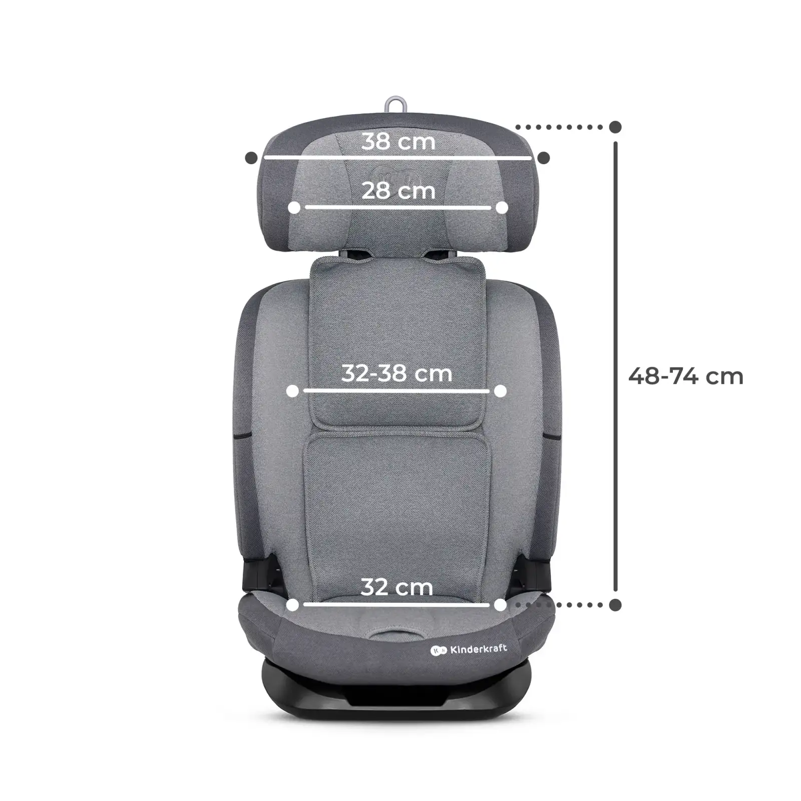 Автокресло Kinderkraft Oneto3 i-Size Cool Grey (KCONE300GRY0000)