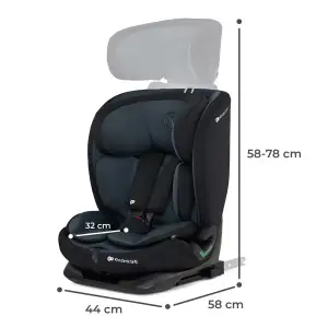 Автокресло Kinderkraft Oneto3 i-Size Graphite Black (KCONE300BLK0000)