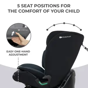 Автокресло Kinderkraft Oneto3 i-Size Graphite Black (KCONE300BLK0000)