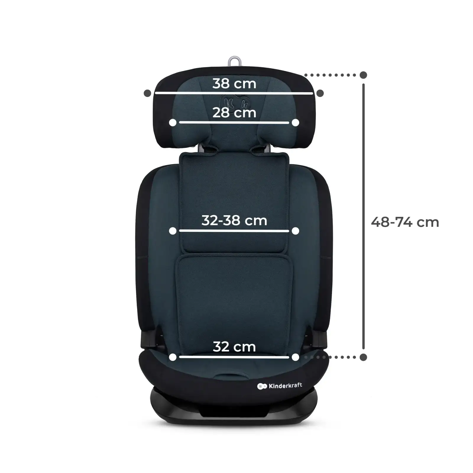 Автокресло Kinderkraft Oneto3 i-Size Graphite Black (KCONE300BLK0000)