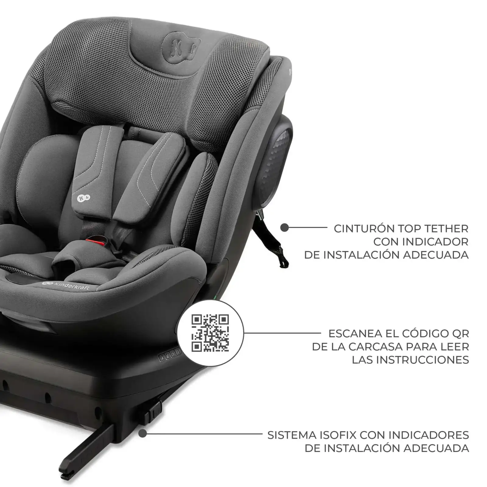 Автокресло Kinderkraft Xpedition 3 i-Size Grey (KCXPED03GRY0000)